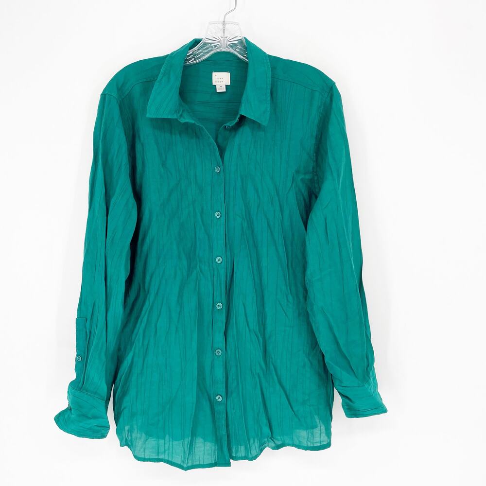A New Day Long Sleeve Button-Up Top Size XL
